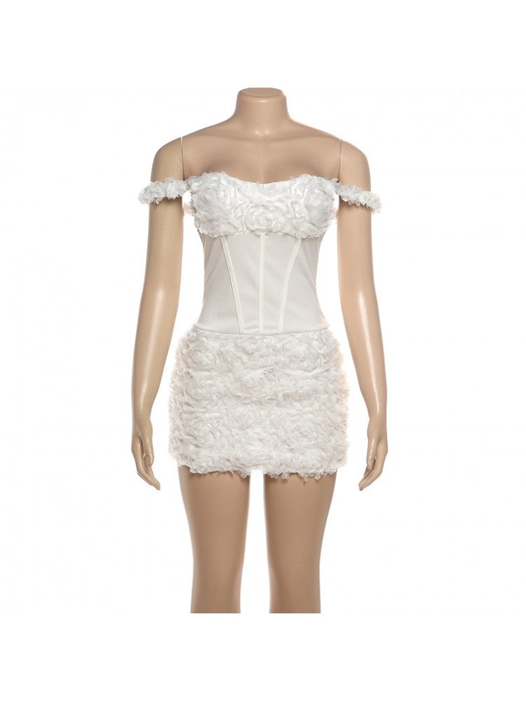 Patch Straight Across Bodycon Sleeveless Mini Dress