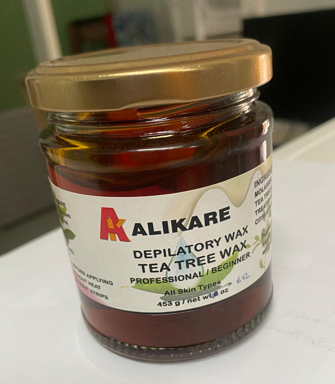 Alikare Hair Removal Wax - Tea Tree 8oz